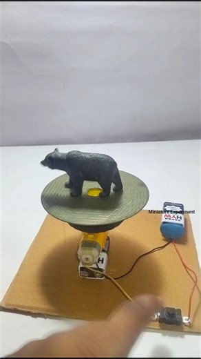 Diy dc motor platform rotating science project #project #diy