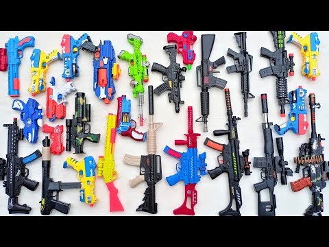 NERF WAR Sniper Guns and GEL BLASTER GUN AK47 Gun M16 Sniper Gun Shotgun Granade Cobra gun Pistol