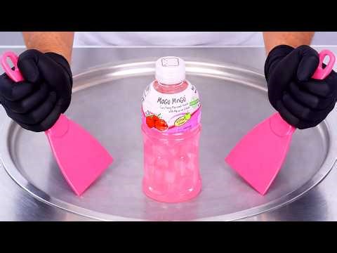 Mogu Mogu - Raspberry - Ice Cream Rolls | ASMR