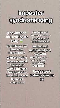 Sidney Gish- imposter syndrome (lyrics)