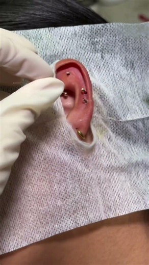 4 Fresh Piercings in 1 Session 👀 | Piercing Aftercare Routine