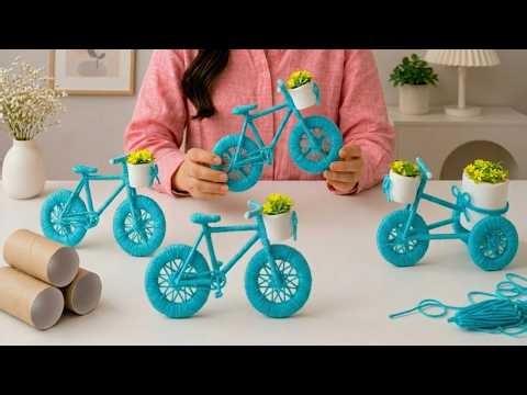 Don't Throw Away Toilet Paper Rolls! Easy and Cute Bicycle! Creative DIY Projects