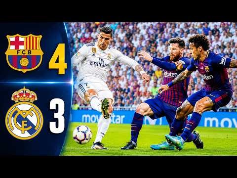 Real Madrid vs Barcelona 3 - 4 | Full Match Highlights | El Clásico Showdown ⚽🔥