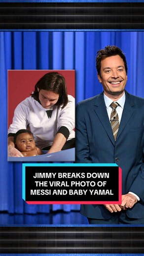 Jimmy breaks down the viral photo of Messi and baby @Lamine Yamal ahead of the @FIFA World Cup Finals 👀 #FallonTonight #TonightShow #Messi #Yamal #FIFAWorldCup