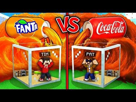 Pat ÜBERLEBT im GLASS BUNKER vs. FANTA & COCA COLA in Minecraft!