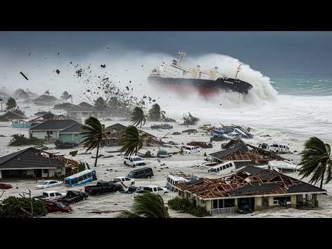 Chaos in Saipan Tinian Today! Monster Super Typhoon Sinlaku Blow Up Many Homes in Garapan