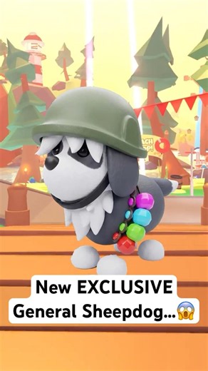 New EXCLUSIVE General Sheepdog Pet in Adopt Me...😱#adoptme #roblox