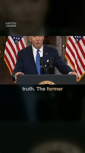 2022: Biden on the Jan. 6 anniversary: a defeated former president