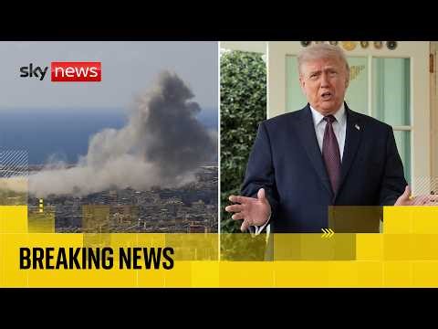 Trump says Israel and Lebanon to begin 10-day ceasefire | Sky News coverage