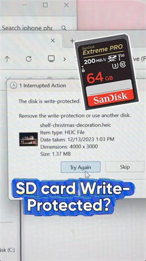 SD Card Write-Protected? | how to remove and format
