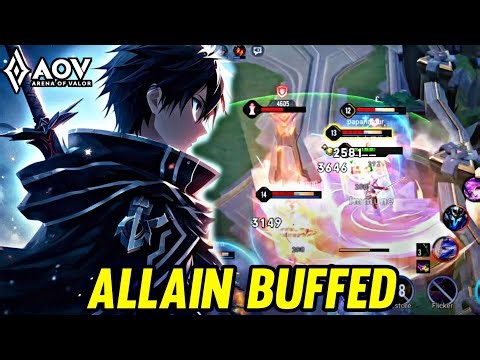 AOV : ALLAIN GAMEPLAY | IN DS LANE - ARENA OF VALOR LIENQUANMOBILE ROV
