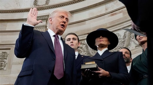 See the moment Trump is sworn in as U.S. president