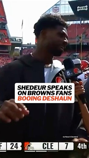 Shedeur speaks on Browns fans booing Deshaun #nfl #browns