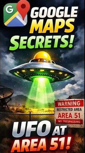 SECRET UFO HIDDEN IN GOOGLE MAPS! 👽 🛸see this before it’s gone 👀#googlemaps #ufo #area51 #shorts