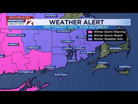 WPRI 12 Weather Alert 12/26/25: Accumulating Snowfall Tonight into Saturday