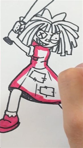 I Drew Evil Ragatha in the Yararara Version! #つっしーの筆