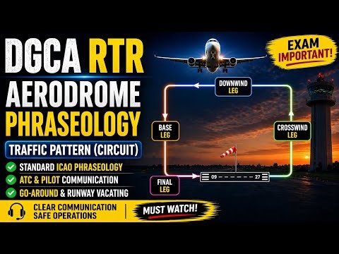 DGCA RTR | Aerodrome Phraseology | Traffic Pattern (Circuit) Explained
