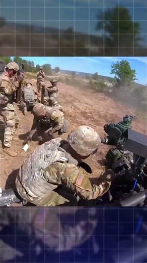 Super Close 105mm Howitzer Shot 🔥 Direct Fire Drill! #shorts #military