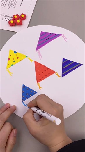 Handmade Kite Drawing for Kids Spring Craft