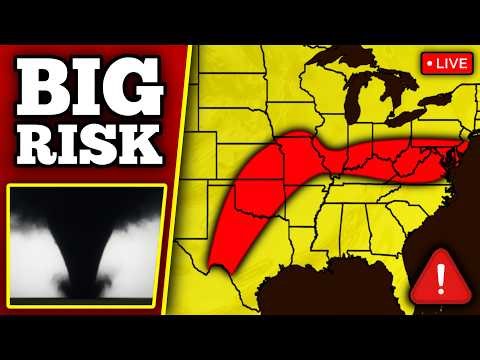 🔴 BREAKING SEVERE WEATHER COVERAGE - Strong Tornadoes Likely With LIVE Storm Chasers...