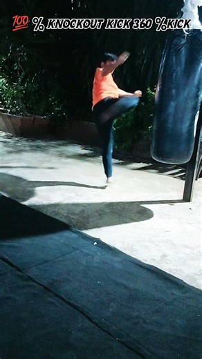 Roundhouse Kick + Reverse 360° Kick | Ultimate Power Combo 💥 mastering | deadly technique #kickflip