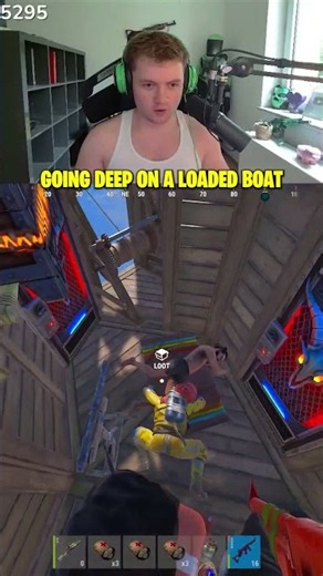 Going Deep on a LOADED BOAT 🤑 #oilrats #rust #shorts