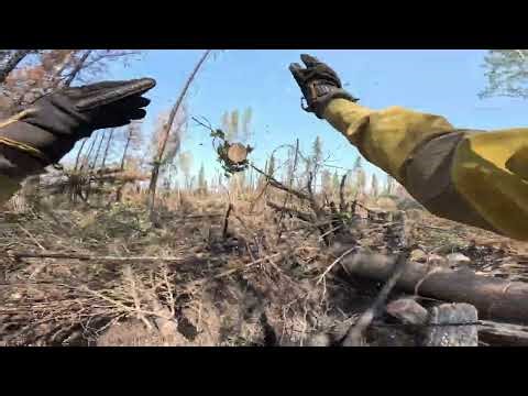 Smashing Charred Timber | Raw Fireline POV