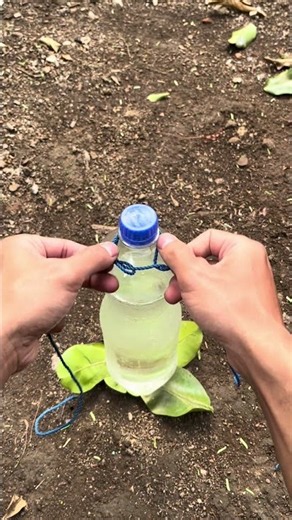 How to secure a bottle so it doesn't fall #knots #ropeknot #ropeskills
