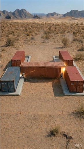 💰 From Empty Desert to a $3,000,000 Luxury Container Villa | Real Construction Timelapse 🏗️#shorts