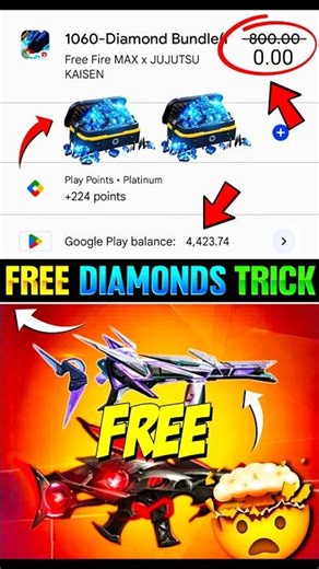 FREE REDEEM CODES INSTANT & FREE FIRE DIAMONDS TRICK 🔥💎 || FREE FIRE ME DIAMOND KESE LE #shorts