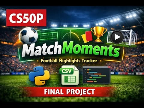 CS50P Final Project – MatchMoments | Football Highlights Tracker in Python (Passed)
