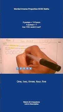 Worded Inverse Proportion | Q1 | GCSE Maths | Higher & Foundation | Edexcel