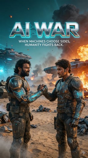 Presenting an epic ultra-photorealistic AI-generated sci-fi trailer featuring legendary Tollywood icons Prabhas and Mahesh Babu in a dystopian desert war against alien forces. This concept trailer blends cinematic storytelling with cutting-edge AI visuals to imagine a next-generation Indian sci-fi blockbuster. ⚠️ This is a fan-made AI concept trailer created for entertainment purposes only. If you enjoyed this vision, LIKE 👍 | SHARE 🔁 | FOLLOW 🔔 Comment below: Who should join this universe ne