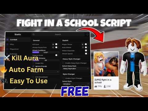🚀 FREE Fight In A School Script 2026 (KEYLESS) | Auto Farm, Kill Aura, Hitbox X5 + OP (PC/Mobile)