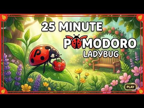 Ladybug Spring Timer 25 Minute Countdown