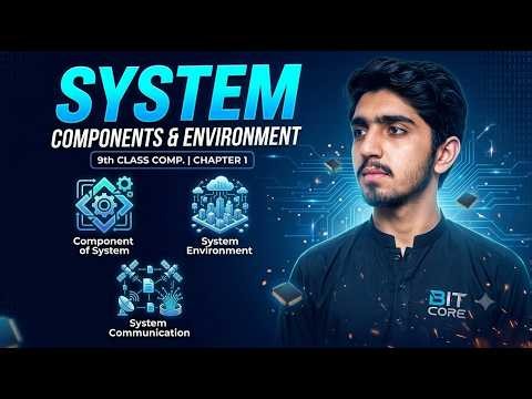 9th Class Computer Science Chapter 1 | Components & Environment of a System