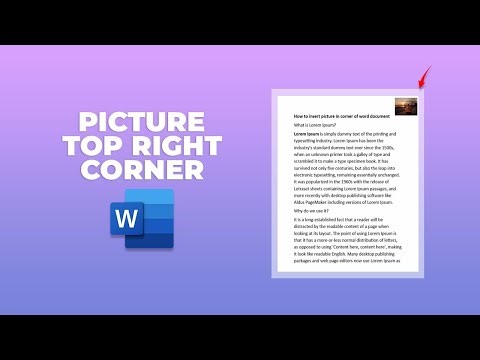 How to move a picture to the top right corner in Word