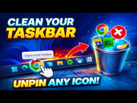 How to Unpin Apps from Taskbar in Windows 11 | Remove Any Taskbar Icon