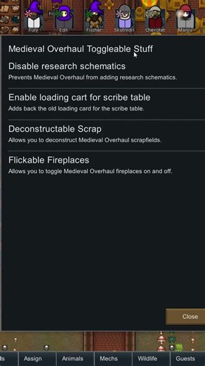 My Recommendation For Schematics In Medieval RimWorld
