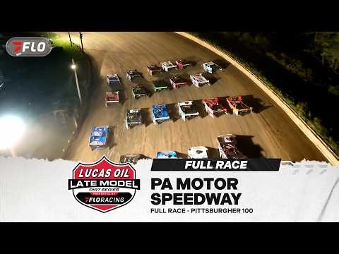 FULL RACE: Lucas Oil Late Model Dirt Series "Pittsburgher 100" at Pittsburgh's PA Motor Speedway