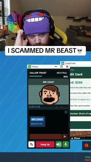 I scammed Mr Beast — Funny Streamer Game Clip