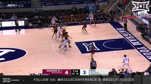 Lights, Camera, Action 🎥 18 Points 8 Rebounds Delaney Gibb Highlights vs. Arizona State 🎬 #Big12WBB | BYU Women's Basketball | Big 12 Conference