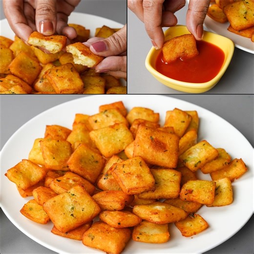 If You Have 2 Potatoes At Home, You Can Make This Crispy Potato Snacks | Aloo Square Snacks Recipe | N'Oven - Cake & Cookies