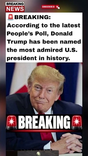 🚨BREAKING: Trump Named Most Admired Republican President in New Poll 🇺🇸 #Trump #Politics