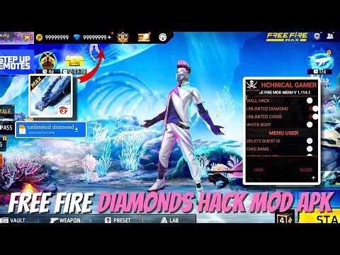 FREE FIRE NEW MOD MENU || UNLIMITED DIAMOND HACK || FF MOD MENU APK