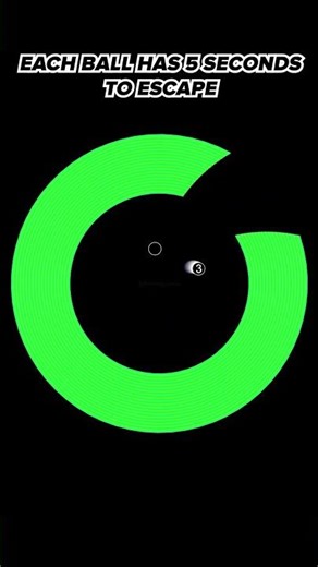 Can it escape? 🤔 #satisfyingvideo #physics #bouncingball