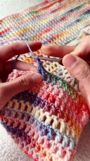 Crochet double scarf stitch #crochet #scarf #stitch