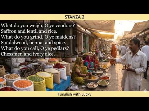 In the Bazaars of Hyderabad Explained | Stanza-wise | Figures of Speech। Theme। Message