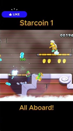 All Aboard! ALL STAR COINS - New Super Luigi U ⭐️🟢 #shorts