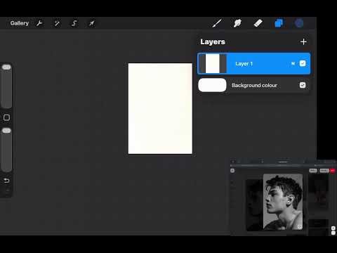 Live portrait drawing session